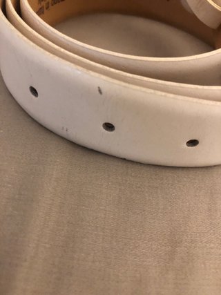 Cintura vera pelle bianca Made in Italy