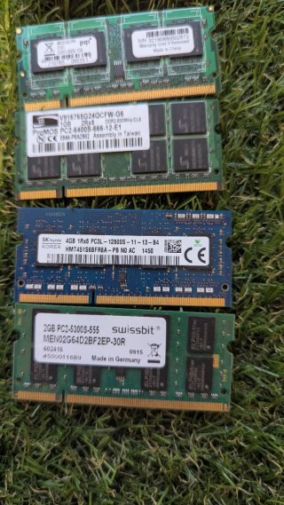 Lotes de Memória RAM DDR2 e DDR3