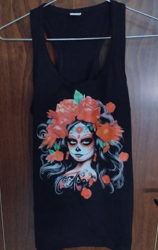 Camiseta sin mangas con diseño de Catrina