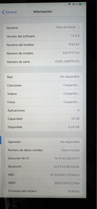 iPad Air 1ª Gen Wi-Fi + Cellular