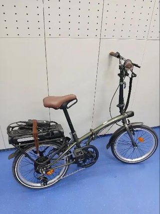 bicicleta btwin plegable E verde