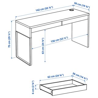 Escritorio Blanco Ikea MICKE