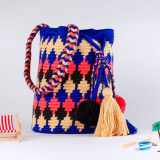 Bolso de ganchillo Boho original Wayuu bolso de ho