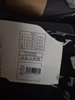 Pack 2 slips Joma Talla XL Negro
