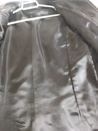 Chaqueta Cuero Vintage Negra