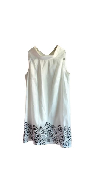 Vestido elegante blanco y negro