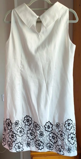 Vestido elegante blanco y negro