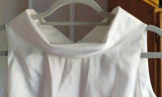 Vestido elegante blanco y negro