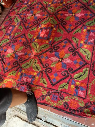 Tappeto lana fatto a mano 235x163 cm antico