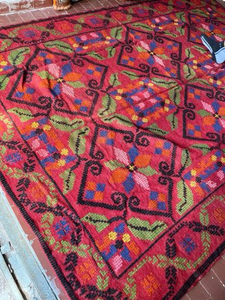 Tappeto lana fatto a mano 235x163 cm antico
