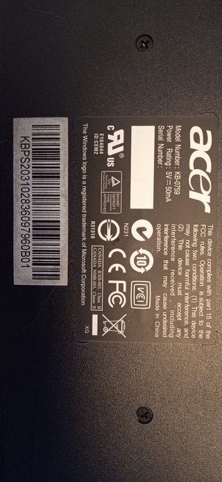 Teclado mecánico ACER para PC - Retroinformática