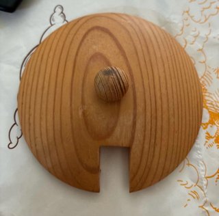 Porta spezie in legno con forchettina