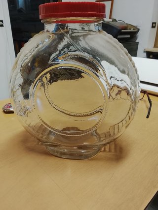 Vaso porta caramelle vintage in vetro