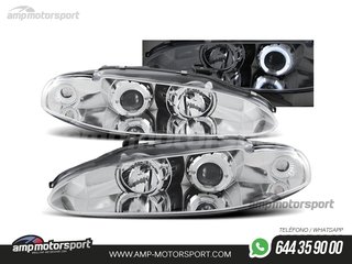 FAROS DELANTEROS OJOS DE ANGEL PARA MITSUBISHI ECLIPSE D30