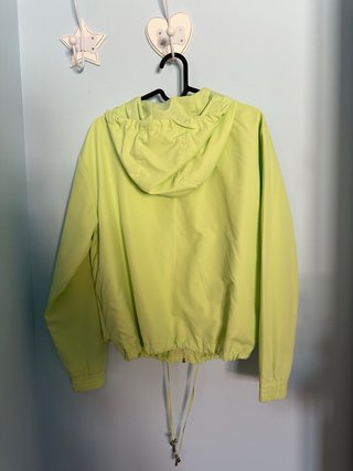 Chaqueta verde con capucha mujer