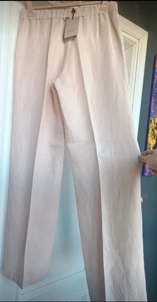 Pantaloni Twinset Beige Gamba Larga