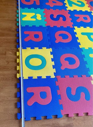 Alfombra Puzzle Niños Bebés Letras Números