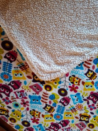 Coperta pile gufi 200x150 cm