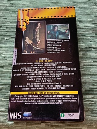 VHS Il Corvo - The Crow Brandon Lee