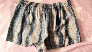 Falda pantalón beige y azul