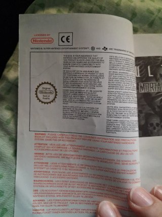 Manual Mortal Kombat 3 Ultimate SNES
