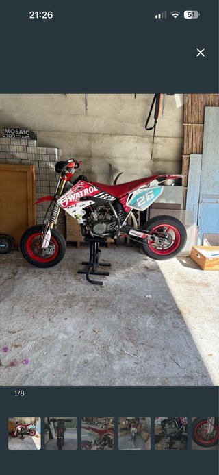 Honda CR85 Motocross/Supermoto Roja y Blanca