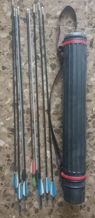 Funda y flechas para tiro con arco