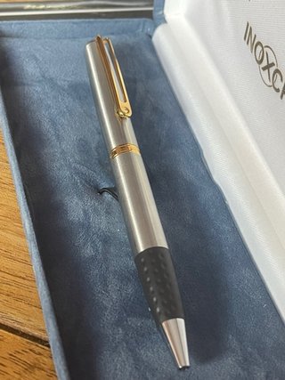 Bolígrafo Inoxcrom Wall Street chapado oro 23,6K