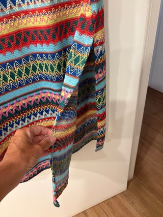 Vestido largo estampado multicolor