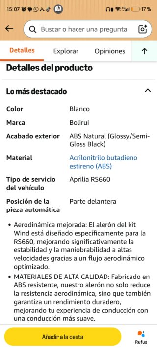 Kit Alerón Delantero Moto Aprilia RS660