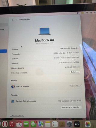 MacBook Air Apple Gris/Plateado