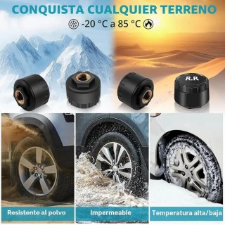 Sistema TPMS 4 Sensores Presión Neumáticos