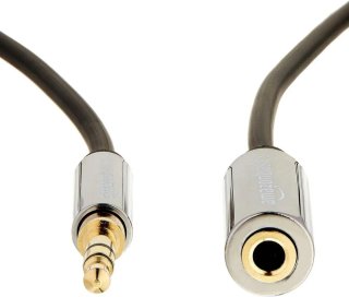 Cable alargador audio estéreo 3,5mm, hembra, 1,83m