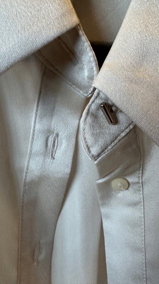 Camisa Mango Beige Satinada