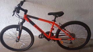 Bicicleta MTB BTW 500 Naranja Rockrider giovanile