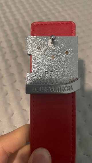 Cintura Louis Vuitton Supreme Rossa