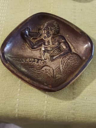 Plato decorativo metal acuario