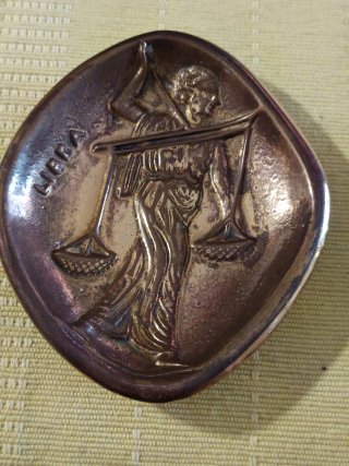 Plato decorativo metal acuario