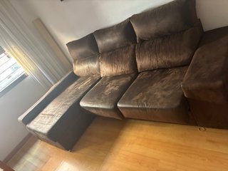 Sofá chaise longue con cama y canapé