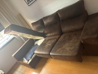 Sofá chaise longue con cama y canapé