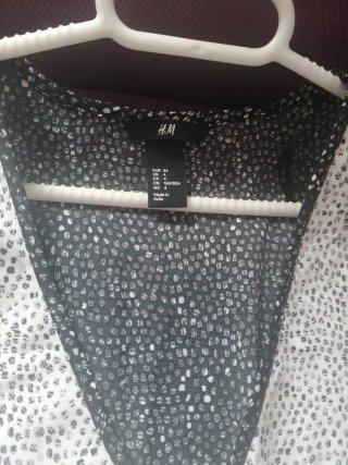 Vestido H&M Negro y Blanco Talla S