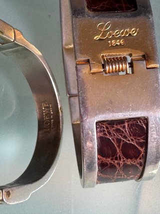 LOEWE SET 2 BRACCIALI VINTAGE IN METALLO DA DONNA