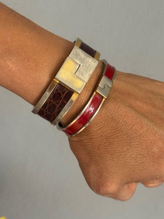 LOEWE SET 2 BRACCIALI VINTAGE IN METALLO DA DONNA
