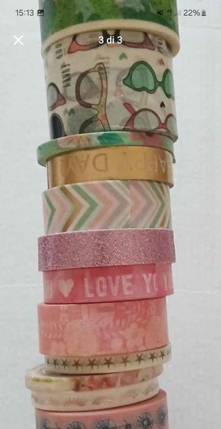 Set 12 washi tape decorativo