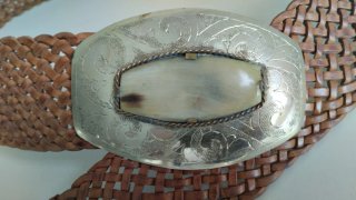 Cinturón Cuero 100%, Boho mujer, trenzado