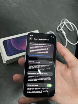 iPhone 12 mini púrpura como nuevo 64 gb