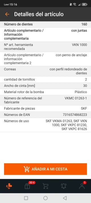 Kit distribución + bomba agua