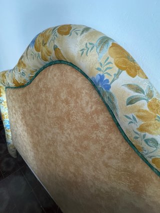 Cabecero de cama tapizado floral