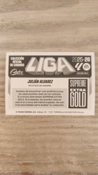 Mbappe y Julián Álvarez Supreme Extra Gold 2025/26