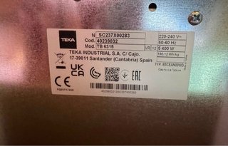 Placa de Inducción Teka